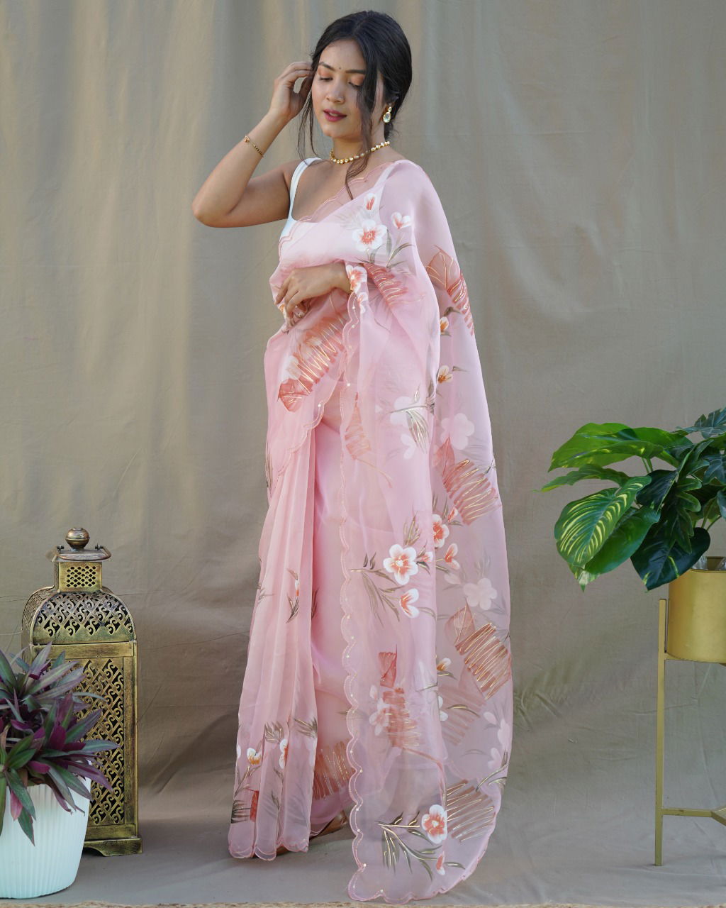 Menka Printed Designer Wholesale Party Wear Sarees
